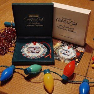 Longaberger 1999 Collectors Club Christmas Ornament "Riding Through The Snow"